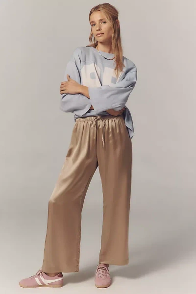Donni The Silk Stripe Crop Pull-on Pants