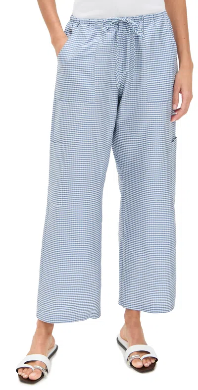 Donni The Silk Taffeta Drawstring Cargo Pants Cornflower