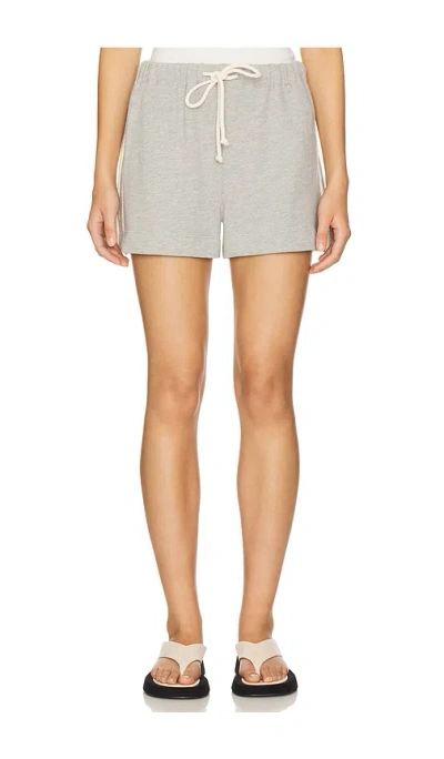 Donni The Stripe Eco-terry Short In Light Grey