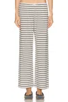 Donni The Stripe Jersey Bow Simple Pant In Multi