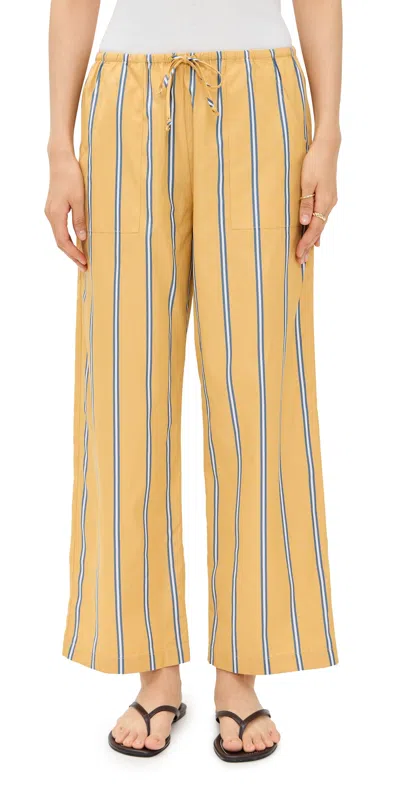 Donni The Stripe Pop Drawstring Pants Butter