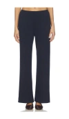 Donni The Sweater Rib Simple Pant In Blue