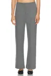 Donni The Sweater Rib Simple Pant In Gray