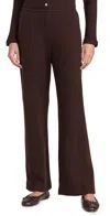 Donni The Sweater Rib Simple Pants Espresso In Espresso