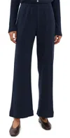 Donni The Sweater Rib Simple Pants Navy In Blue