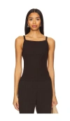 Donni The Sweater Tank Espresso In Brown