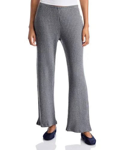 Donni The Sweater Ribbed Pants In Gray