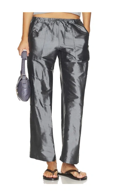 Donni The Taffeta Drawstring Cargo Pant In Animal Print
