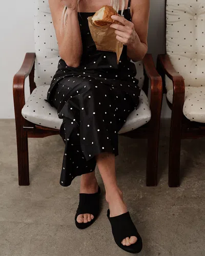 Donni The Taffeta Silk Drawstring Cargo Pants In Black