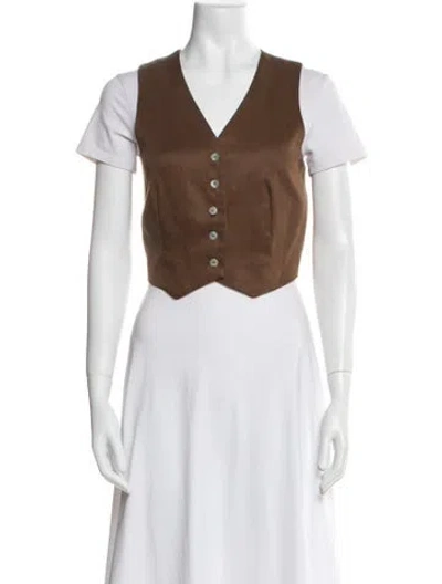 Pre-owned Donni Vest In Brown