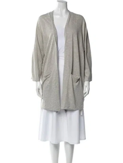 Pre-owned Donni V-neck Sweater In Gray