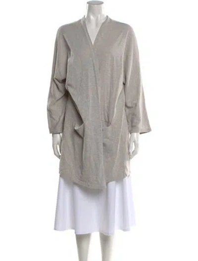 Pre-owned Donni V-neck Sweater In Gray