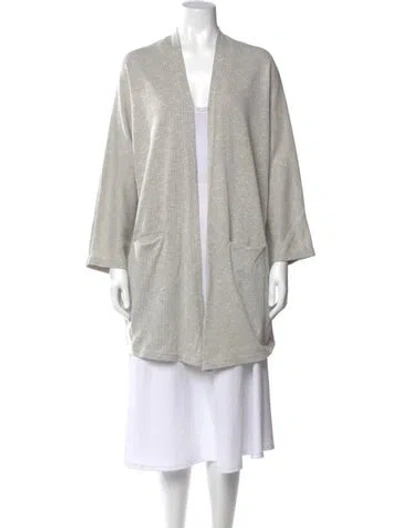 Pre-owned Donni V-neck Sweater In Gray
