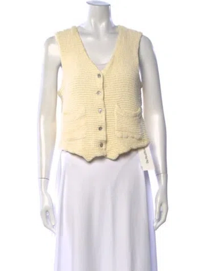Pre-owned Donni V-neck Sweater In Neutrals