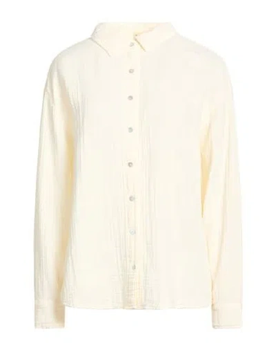 Donni . Woman Shirt Cream Size Xl Cotton In Neutral