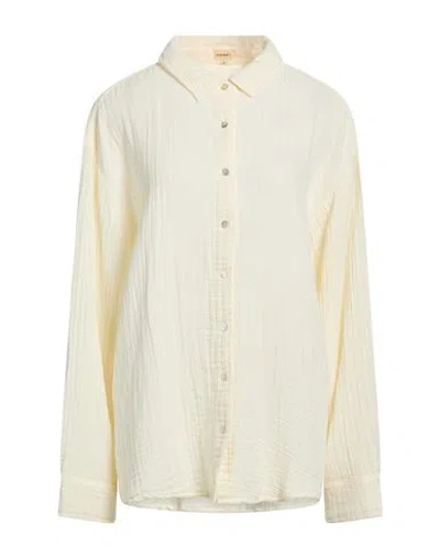 Donni . Woman Shirt Cream Size Xl Cotton In Neutral
