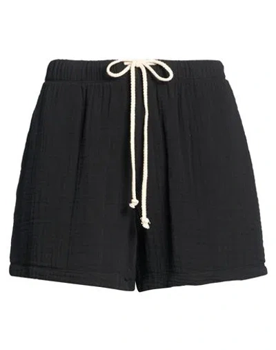 Donni . Woman Shorts & Bermuda Shorts Black Size L Cotton