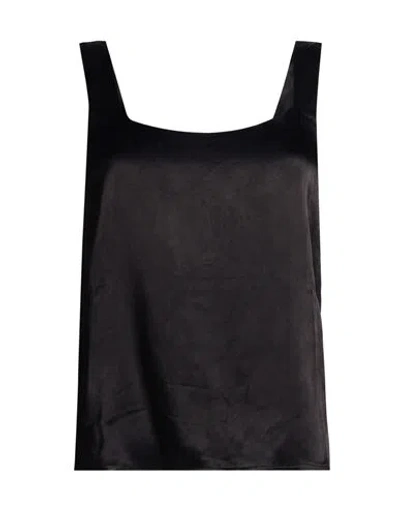 Donni . Woman Tank Top Black Size Xxs Viscose, Rayon