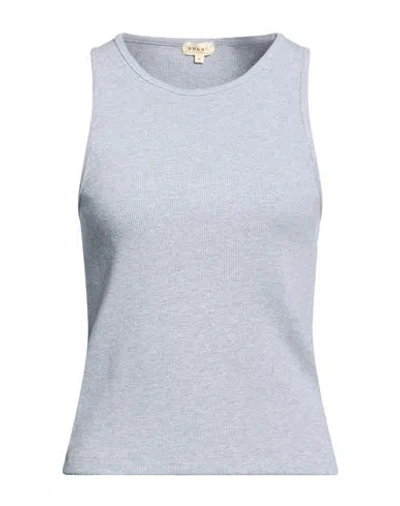 Donni . Woman Tank Top Grey Size Xxl Cotton, Modal, Elastane In Gray