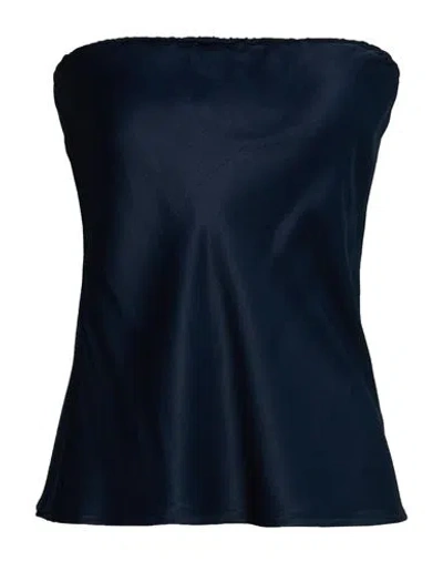 Donni . Woman Top Navy Size M Viscose, Rayon In Blue