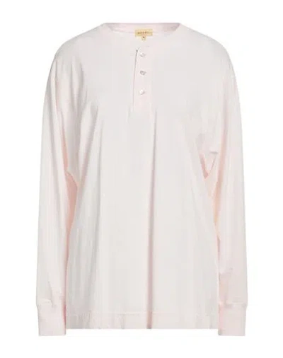 Donni . Woman T-shirt Blush Size Xl Supima In Pink