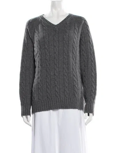 Pre-owned Donni Wool V-neck Sweater In Grey