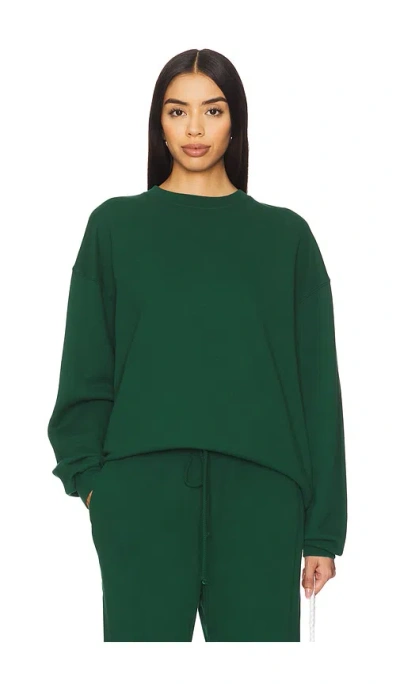 Donni X Revolve Eco Fleece Crewneck Sweatshirt In Broccolini