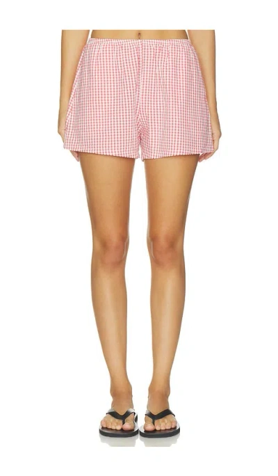Donni X Revolve The Cotton Gingham Tap Short In Multi