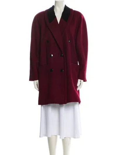 Pre-owned Donnybrook Coat In Burgundy