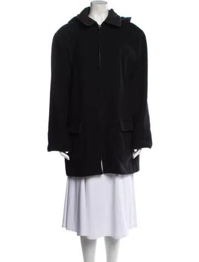 Pre-owned Donnybrook Faux Fur Coat In Black