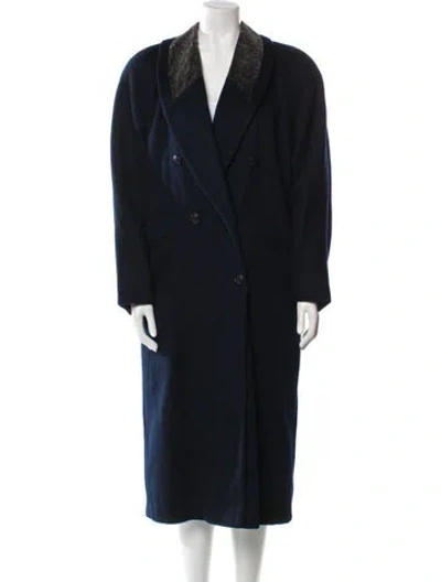 Pre-owned Donnybrook Faux Fur Coat In Blue