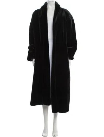 Pre-owned Donnybrook Faux Fur Down Coat In Black