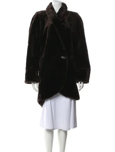 Pre-owned Donnybrook Faux Fur Faux Fur Coat In Black