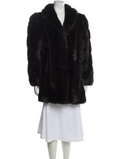 Pre-owned Donnybrook Faux Fur Faux Fur Jacket In Black
