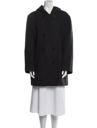 Pre-owned Donnybrook Wool Faux Fur Coat In Black