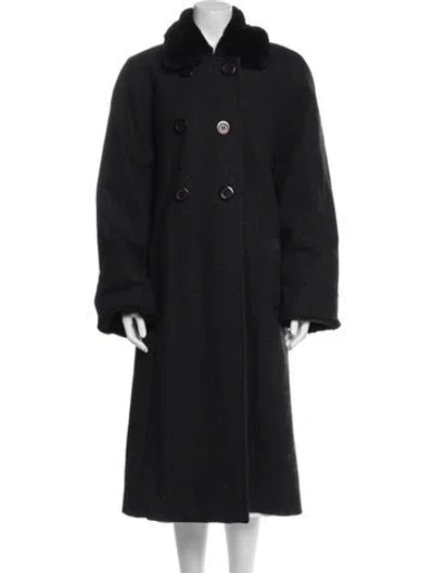 Pre-owned Donnybrook Wool Faux Fur Coat In Gray