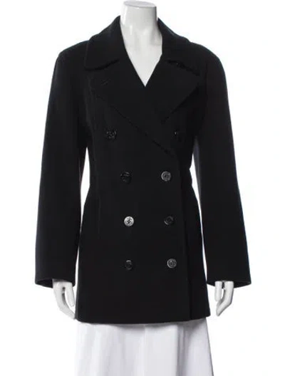 Pre-owned Donnybrook Wool Peacoat In Black