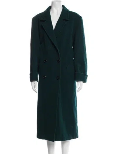 Pre-owned Donnybrook Wool Trench Coat In Green