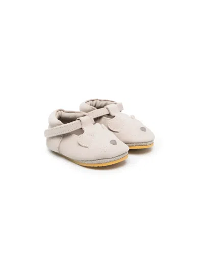 Donsje Babies' 3d Detailled Ballerina Shoes In Grey