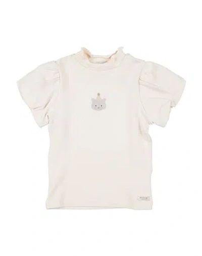 Donsje Amsterdam Babies'  Toddler Girl T-shirt Off White Size 5 Organic Cotton, Elastane In Neutral