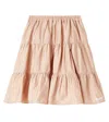 Donsje Tiered Ruffle Skirt In Neutral