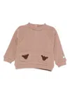 Donsje Appliqué-pocket Sweatshirt In Brown
