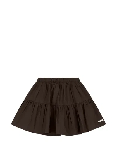 Donsje Kids' Azani Tiered Skirt In Brown