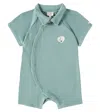 Donsje Baby Adriaen Cotton Playsuit In Green Bay