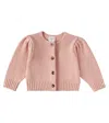 Donsje Baby Amynda Wool Cardigan In Pink
