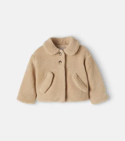 Donsje Kids' Bento泰迪绒夹克 In Soft Taupe