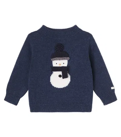 Donsje Baby Denn Wool Sweater In Blue
