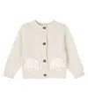 Donsje Baby Dieck Cotton Cardigan In Neutral