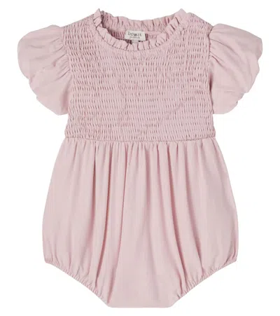 Donsje Baby Eledor Shirred Bodysuit In Pink