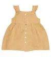 Donsje Baby Floor Linen Dress In Toast